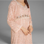 Elegant Peach Embroidered Anarkali Ensemble