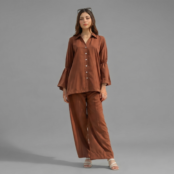 Women's Chic Chocolate Brown Co-ord Set