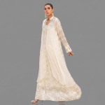 Manahil Embroidered Off-White Festive Anarkali Set