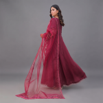 Burgundy Royale Embroidered Maxi Suit Set