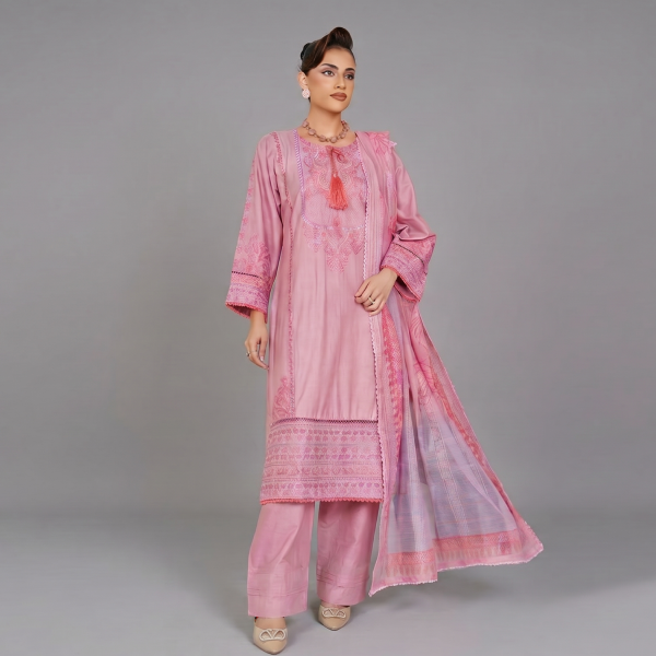 Mauve Embroidered Lawn Coordinate Set