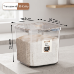 Chuanhang Japanese-Style Rice Bucket for Home Use, Food-Grade Rice, Grains, Flour, Simple Grain Storage Bucket, Rice and Flour Storage Container