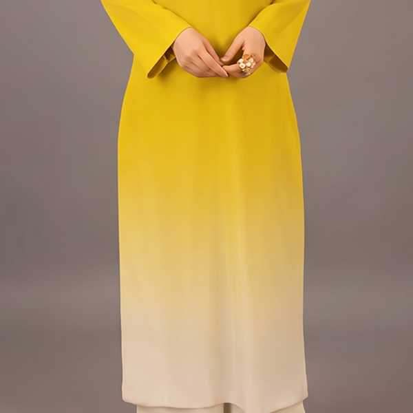 Ombré Yellow Tunic and Trouser Set