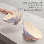 Cream Style High Color Value Petal Fruit Plate Ins Style Living Room Coffee Table Candy and snack Plate Multifunctional Fruit Basket