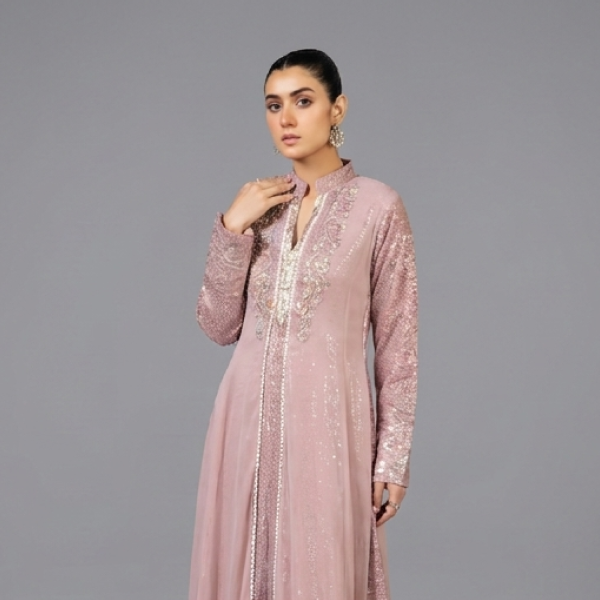 Radiant Emerald Embroidered Formal Ensemble