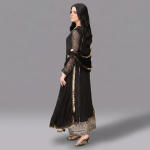 Embellished Black Anarkali Suit