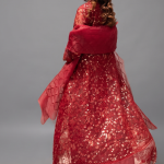 Ruby Royale Sequined Anarkali 3-Piece Suit