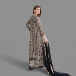 Embellished Crimson Angrakha Anarkali Set