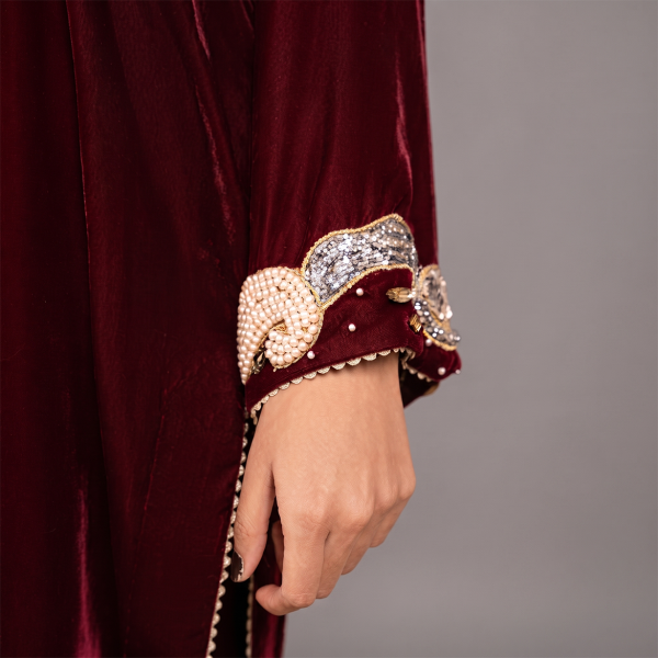 Royal Garnet Velvet Suit