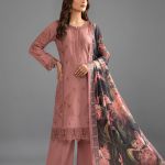 Brown Embroidered Three-Piece Suit