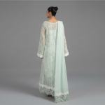 Ethereal Sea Green Embroidered A-Line Ensemble