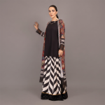 Artistic Printed Long Overlay with Co-ord Inner Set
