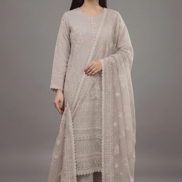 Moonstone Grace Embroidered 3-Piece Suit