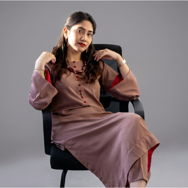 Sophisticated Mauve Kurta and Trouser Set