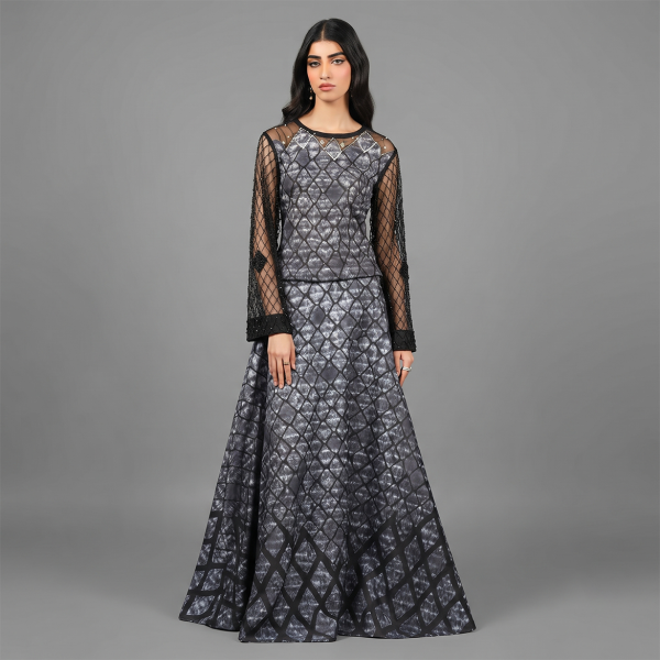 Serpent Noir Crop Top Skirt