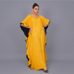 Sunshine Mustard Ruffled Kaftan