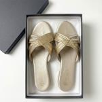 Gilded Pearl & Diamanté Flat Slides
