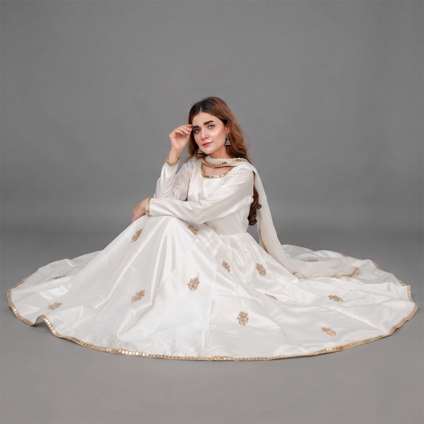 Ivory Luxe Embroidered Maxi Suit