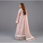 Mauve Embroidered A-Line Ensemble