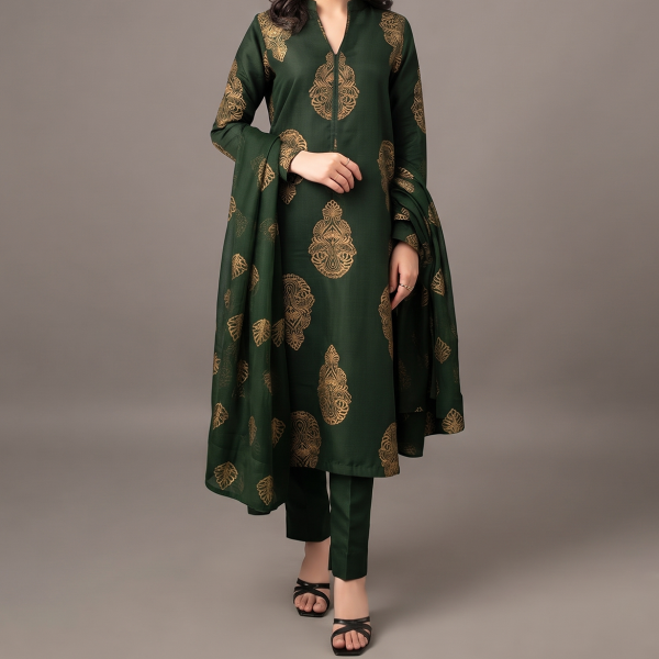 Emerald Royale Printed Kurta Set