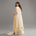 Embellished Ivory Anarkali Set