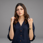 Women's Minimalist Navy Blue Co-ord Set