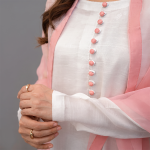 Ethereal Ombré White and Pink Ensemble Suit