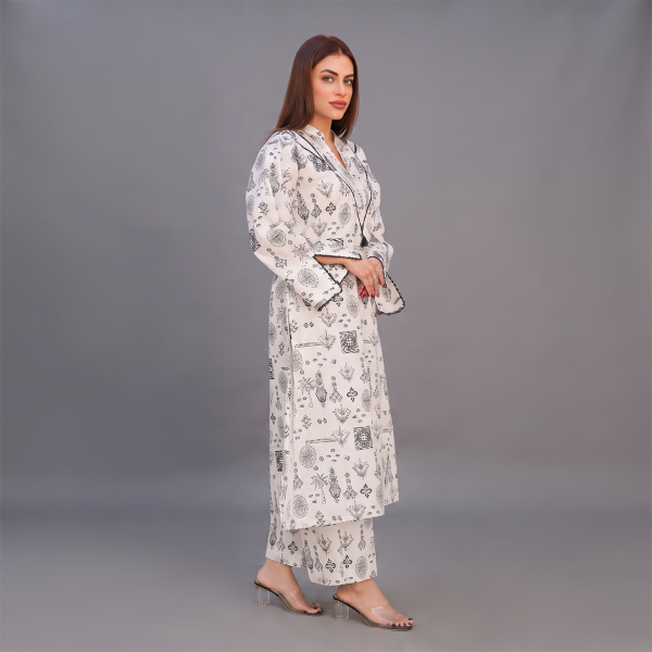 Ivory Noir Printed Co-Ord Set