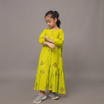 Lime Blossom Tiered Maxi Dress