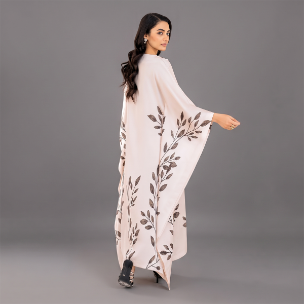 Elegant Botanical Print Kaftan