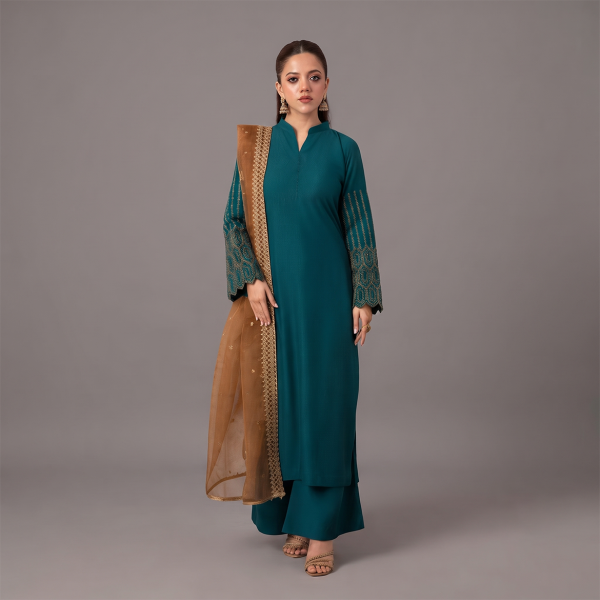 Emerald Royale Embroidered 3-Piece Suit