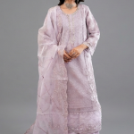 Off-White Textured Embellished Kurta with Matching Palazzo Pants