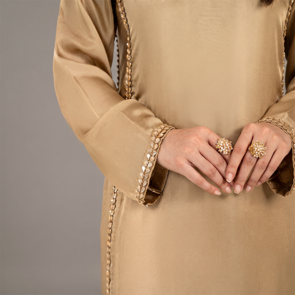 Golden Sand Elegance Straight Suit