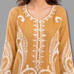Mustard Embroidered 3-Piece Festive Suit
