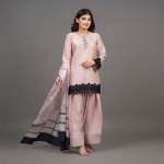 Blush & Noir Embroidered Contrast Suit
