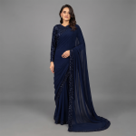 Midnight Stardust Sequin Saree