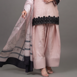 Blush & Noir Embroidered Contrast Suit