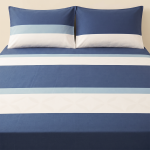 Ocean Cotton Double Bedsheet With Pillow Set