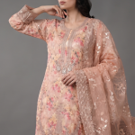 Blush Petal Embroidered Luxury 3-Piece Suit