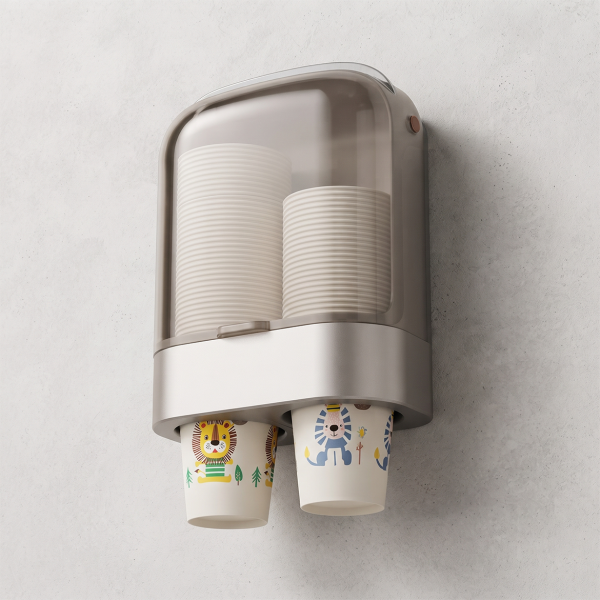 Disposable Cup Cup Taker Household Wall-Mounted Paper Cup Holder Dust-Proof Punch-Free Cup Storage Rack