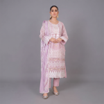Blush Noor Embroidered 3-Piece Luxury Suit