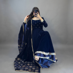 Royal Midnight Velvet Anarkali Set