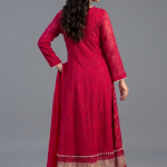 Crimson Pink Minimalist Embroidered Co-ord Set