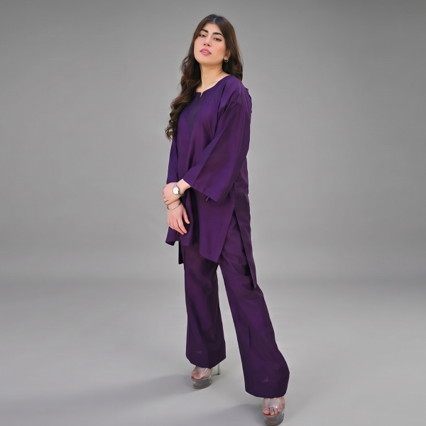 Refined Deep Purple Co-ord Set
