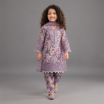 Lavender Floral Embroidered Kurta