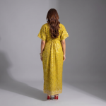 Manahil Embellished Mustard Yellow Kaftan Set