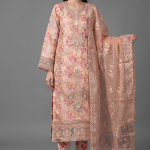 Blush Petal Embroidered Luxury 3-Piece Suit