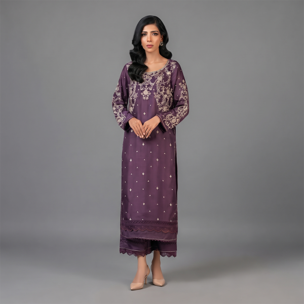 Deep Purple Embroidered Suit