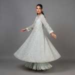 Mint Green Embellished Long frock
