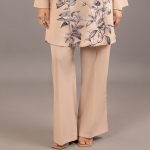 Minimalist Beige Floral Tunic Set